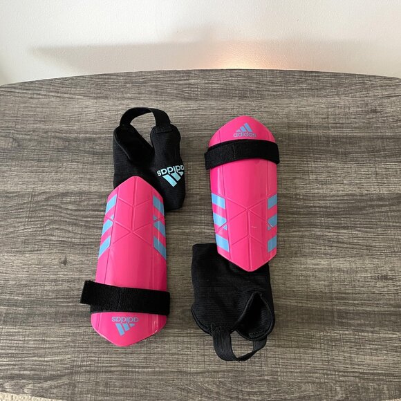 Adidas Ghost Solar Pink/Solar Blue Youth Soccer Shin Guards, Size Large - Picture 2 of 6
